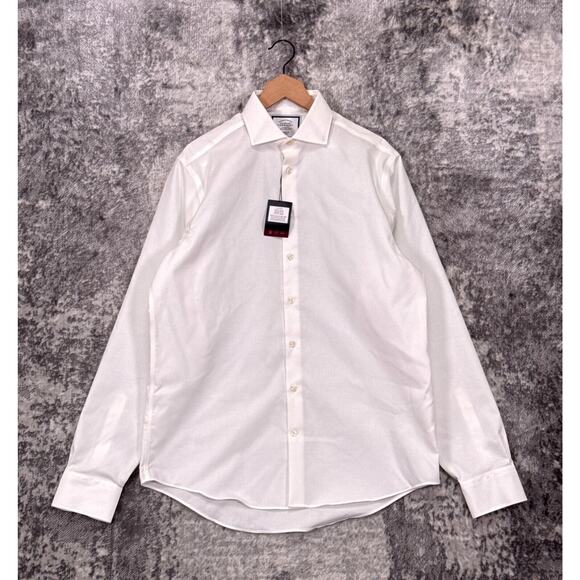 New Charles Tyrwhitt Dress Shirt 16 Mens Classic Fit Non Iron Textured Button - Picture 1 of 8